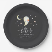 Little Boo Halloween Ghost Baby Shower Papieren Bordje (Voorkant)