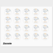 Little Boo Halloween Ghost Baby shower Ronde Sticker (Vel)