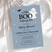 Little Boo Halloween Ghost Boy Baby shower Kaart