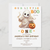Little Boo Halloween Ghost Enige Leeftijd 1e Verja Kaart (Voorkant)