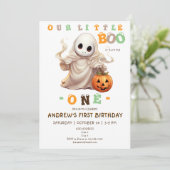 Little Boo Halloween Ghost Enige Leeftijd 1e Verja Kaart (Staand voorkant)