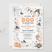 Little Boo Halloween Ghost Neutral Baby shower Kaart (Voorkant)