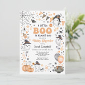 Little Boo Halloween Ghost Neutral Baby shower Kaart (Staand voorkant)