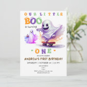Little Boo Halloween Ghost Skater op elke leeftijd Kaart (Staand voorkant)