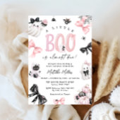 Little Boo Halloween Girl Baby shower Kaart