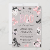 Little Boo Halloween Girl Baby shower Kaart (Voorkant)