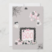 Little Boo Halloween Girl Baby shower Kaart (Achterkant)