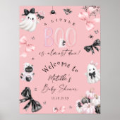 Little Boo Halloween Girl Baby shower Welkom Poster (Voorkant)