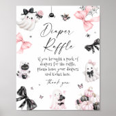 Little Boo Halloween Girl Luier Raffle Poster (Voorkant)