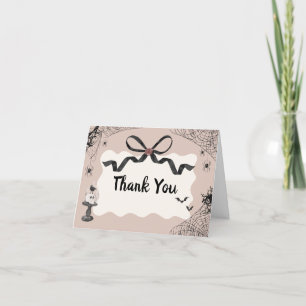Little Boo Halloween Gothic Baby shower Bedankkaart
