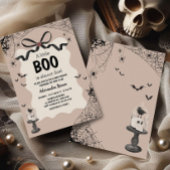 Little Boo Halloween Gothic Baby shower Kaart