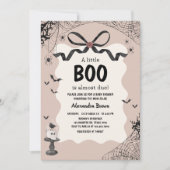 Little Boo Halloween Gothic Baby shower Kaart (Voorkant)
