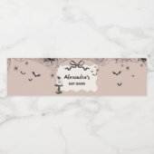 Little Boo Halloween Gothic Baby shower Waterfles Etiket (Enkel label)