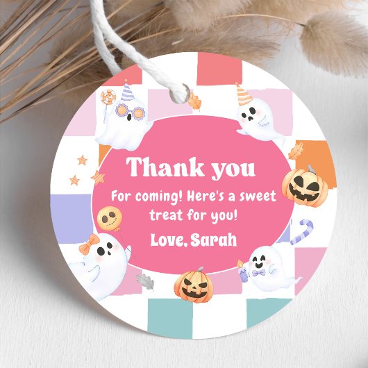 Little Boo Halloween Groovy Baby shower Party Bedankjes Labels