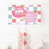 Little Boo Halloween Groovy Baby shower Party Spandoek (Insitu)