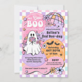 Little Boo Halloween Groovy Ghost 2e verjaardag Kaart (Voorkant)