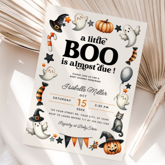 Little Boo Halloween Herfst pompoen Baby shower Kaart