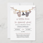 Little Boo Halloween Kleding Baby shower Kaart (Voorkant)