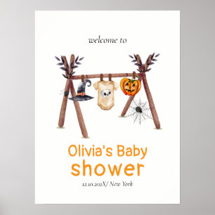 Little Boo Halloween Kleding Baby shower Welkom Poster