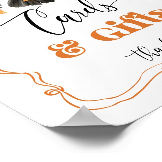 Little Boo Halloween Kleding kaarten en geschenken Poster (Hoek)