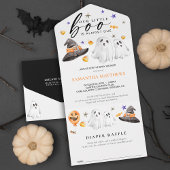 Little Boo Halloween Luier Raffle All In One Uitnodiging