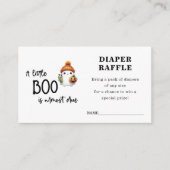 Little Boo Halloween Luier Raffle Baby shower Informatiekaartje (Voorkant)
