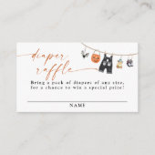 Little Boo Halloween Luier Raffle Kaart (Voorkant)