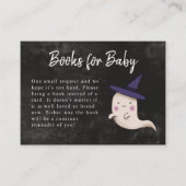 Little Boo Halloween Meisje Baby shower Boekaanvra Informatiekaartje (Voorkant)