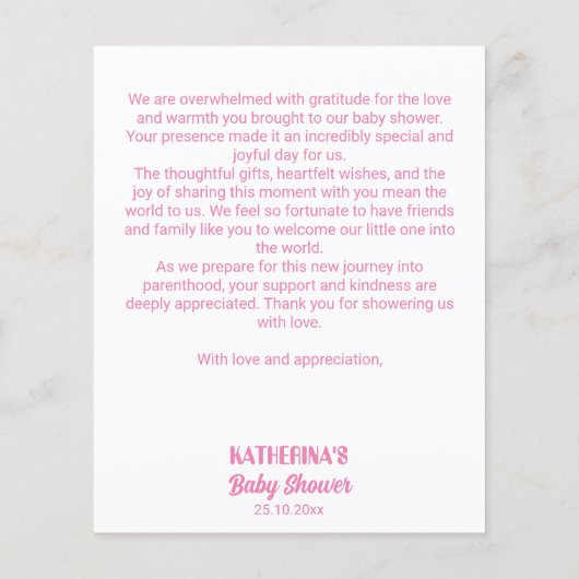 Little boo Halloween meisje baby shower dank u (Achterkant)