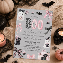 Little Boo Halloween Meisje Baby Shower Uitnodigin