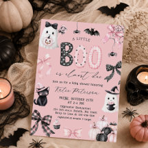 Little Boo Halloween Meisje Baby Shower Uitnodigin