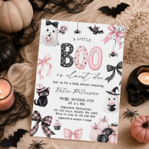 Little Boo Halloween Meisje Baby Shower Uitnodigin