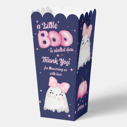 Little boo Halloween meisje geest baby shower Bedankdoosjes (Voorkant)