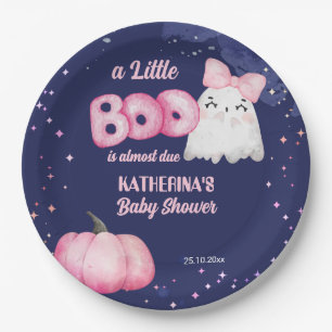 Little boo Halloween meisje geest baby shower Papieren Bordje