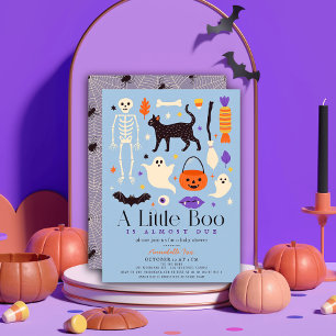 Little Boo Halloween Motieven Blue Boy Baby shower Kaart