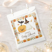 Little Boo Halloween Pattern Baby shower Bedankzakje (Geknipt)