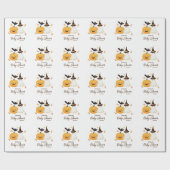 Little Boo Halloween Pattern Baby shower Cadeaupapier (Vlak)