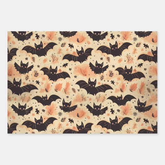 Little Boo Halloween Pattern Baby shower Inpakpapier Vel (Voorkant 3)