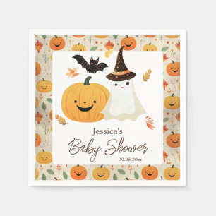 Little Boo Halloween Pattern Baby shower Servet
