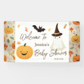 Little Boo Halloween Pattern Baby shower Spandoek (Horizontaal)