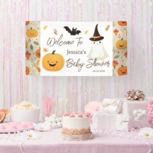 Little Boo Halloween Pattern Baby shower Spandoek