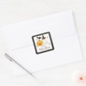 Little Boo Halloween Pollka Dot Baby shower Vierkante Sticker (Envelop)