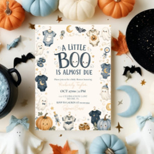Little Boo Halloween Pompoen Jongen Baby Shower Kaart