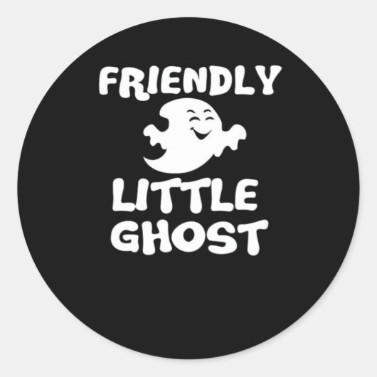Little Boo Halloween Print  Ronde Sticker (Voorkant)