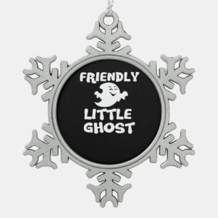 Little Boo Halloween Print Tin Sneeuwvlok Ornament