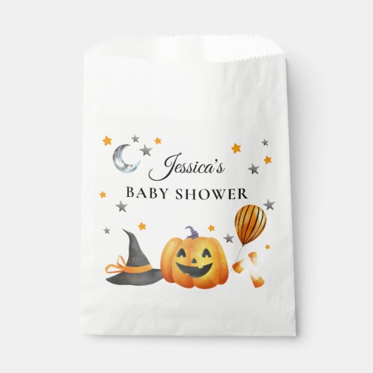 Little Boo Halloween Pumpkin Baby shower Bedankzakje (Voorkant)