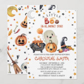 Little Boo Halloween Pumpkin Baby shower Kaart (Voorkant / Achterkant)