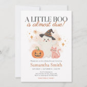 Little Boo Halloween Pumpkin Baby shower Kaart (Voorkant)