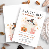 Little Boo Halloween Pumpkin Baby shower Kaart
