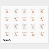 Little Boo Halloween Pumpkin Baby shower Ronde Sticker (Vel)
